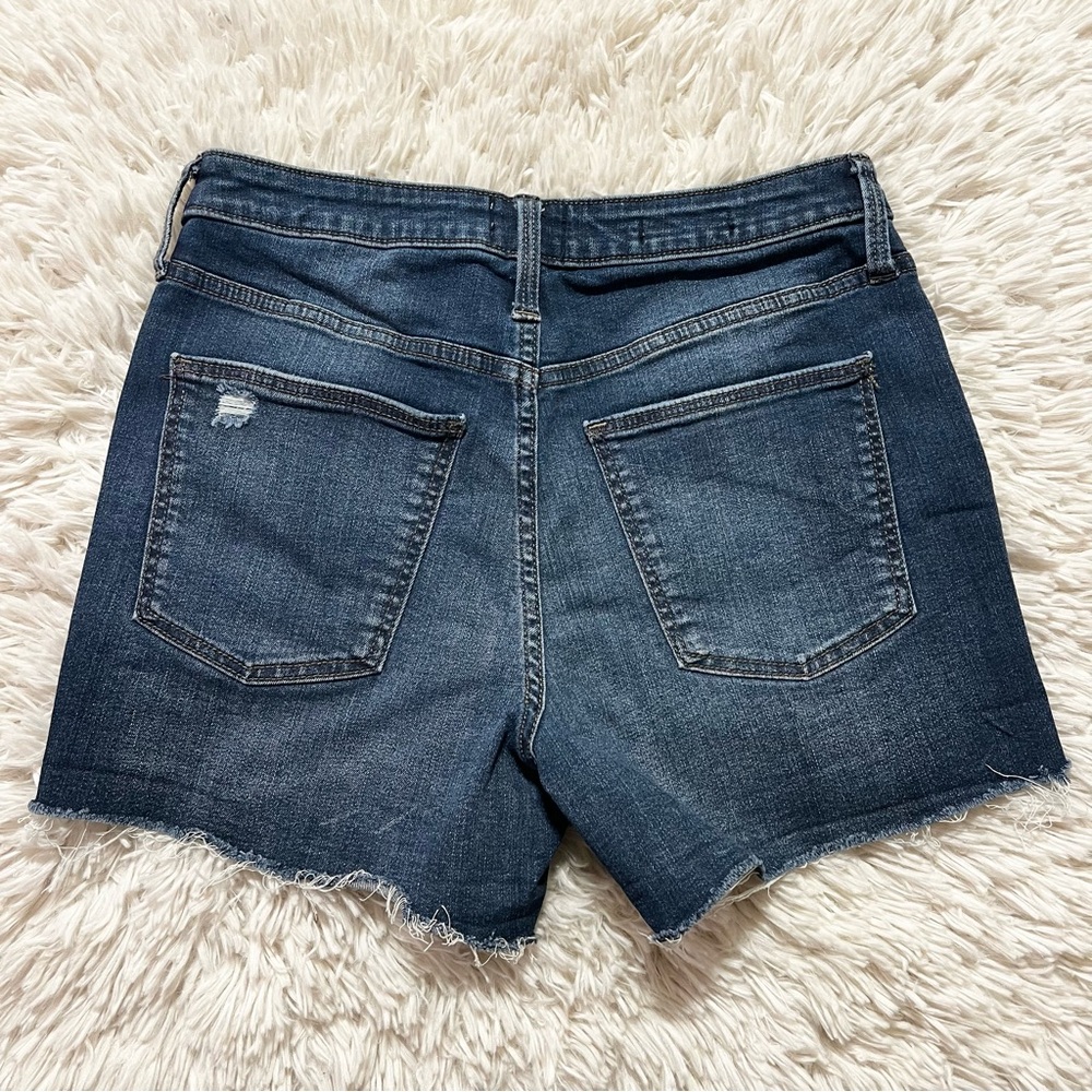 Universal Thread Distressed High Rise Midi Cut-Off Jean Shorts Size 8/29 - Picture 2 of 5